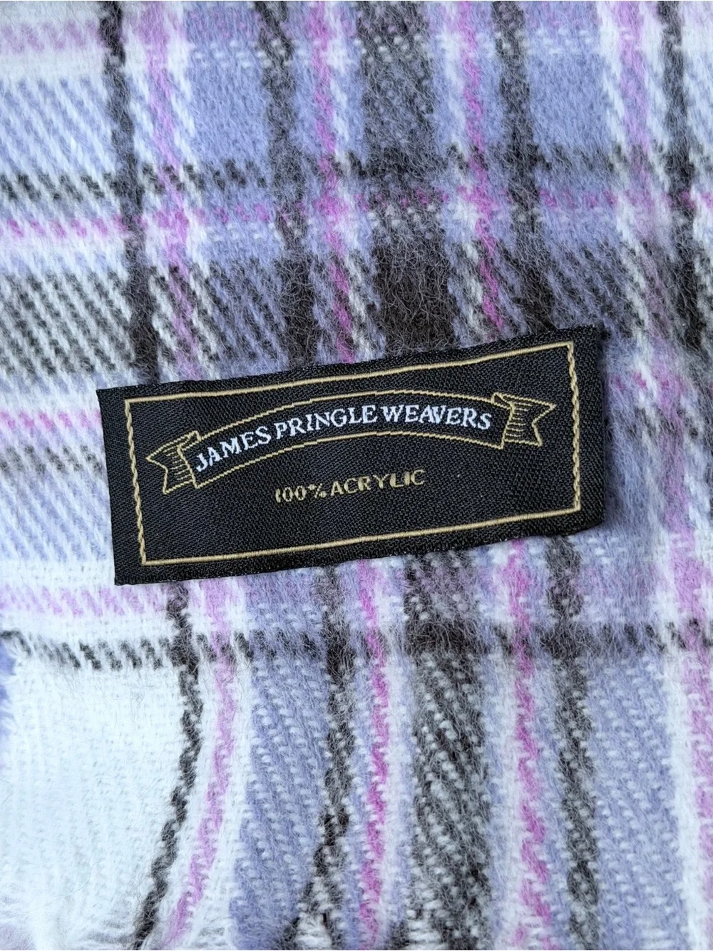 James Pringle Weavers Tartan Plaid Fringed Winter Scarf - Made in Scotland